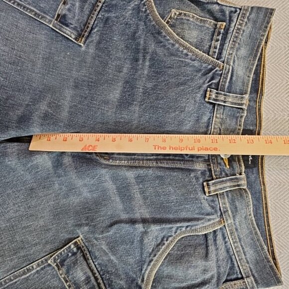 Sean John Jeans Men’s 32x32 Blue Y2K Hip Hop Baggy Wide Leg Denim Zip Pockets - Picture 5 of 13